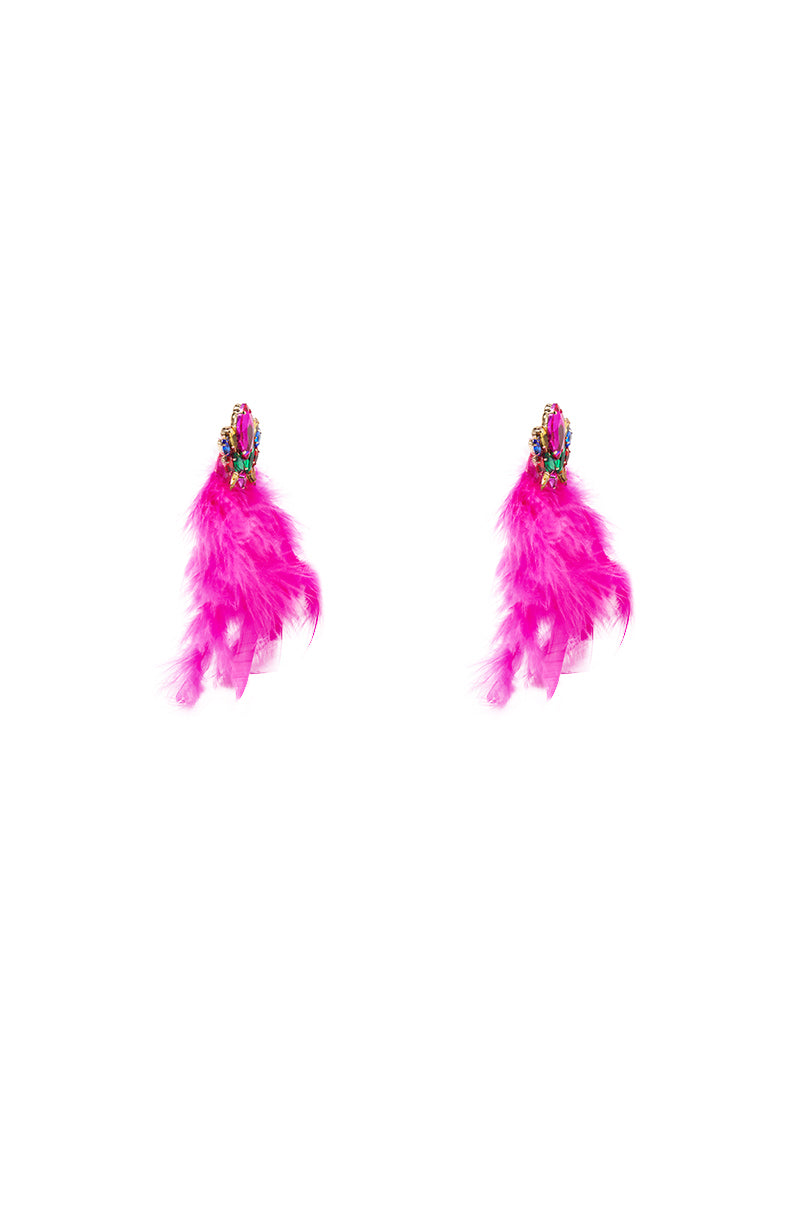 I SHOW UP FEATHER EARRING