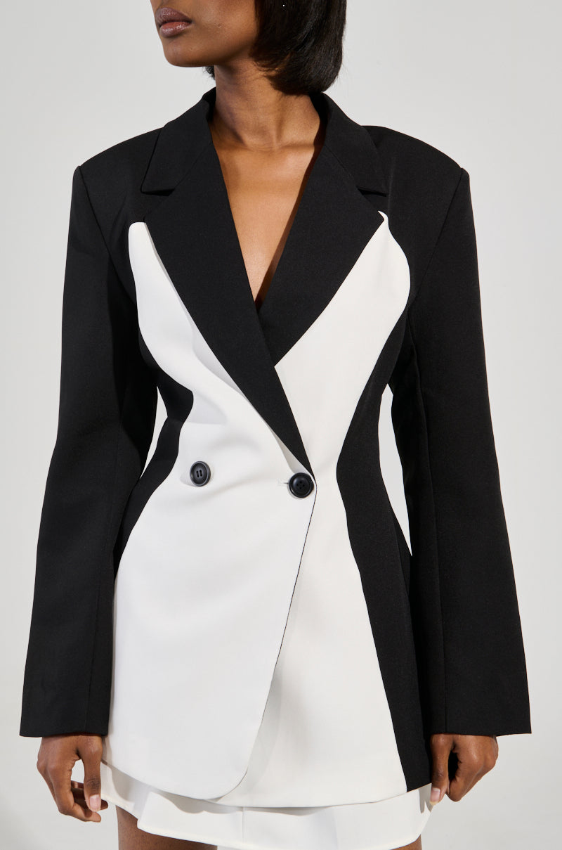 COME THIS WAY COLORBLOCK BLAZER