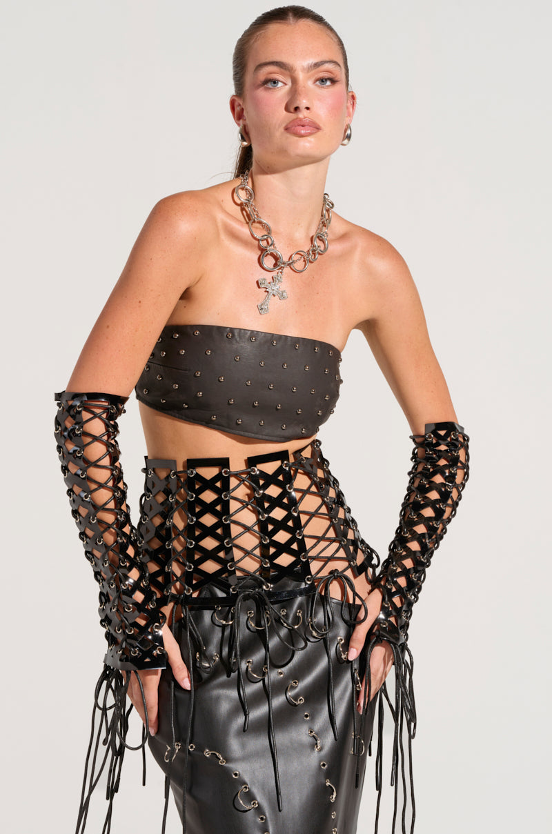 SO FEMME LACE UP BELT