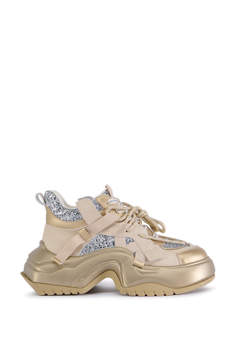 AZALEA WANG KIKO GOLD SNEAKER