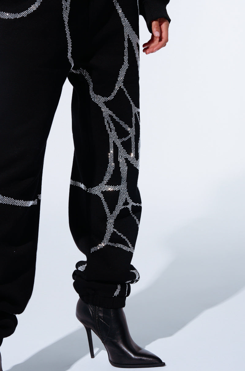 SPIDER SEQUIN DETAIL JOGGER