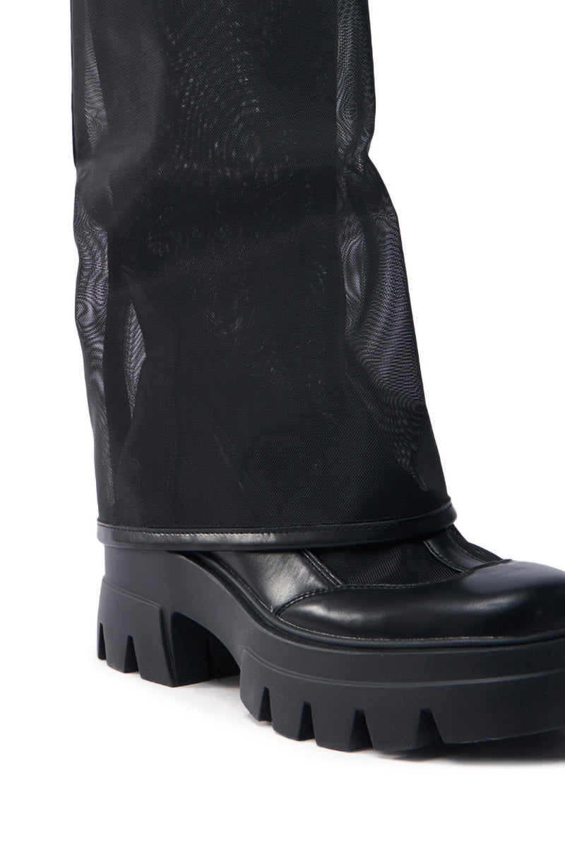 AZALEA WANG BAYE BLACK MESH BOOT