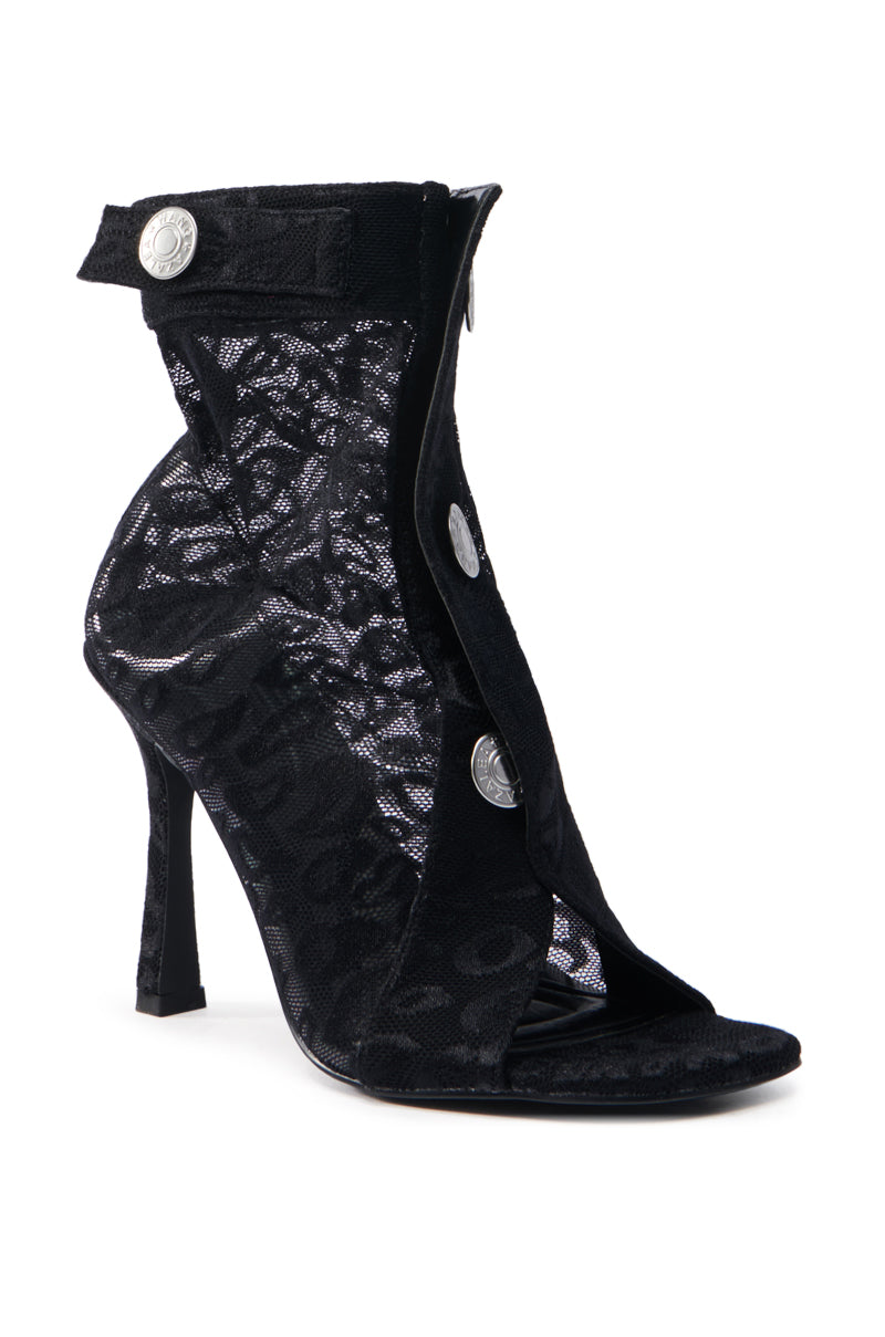 AZALEA WANG DOROTHY BLACK STILETTO BOOTIE