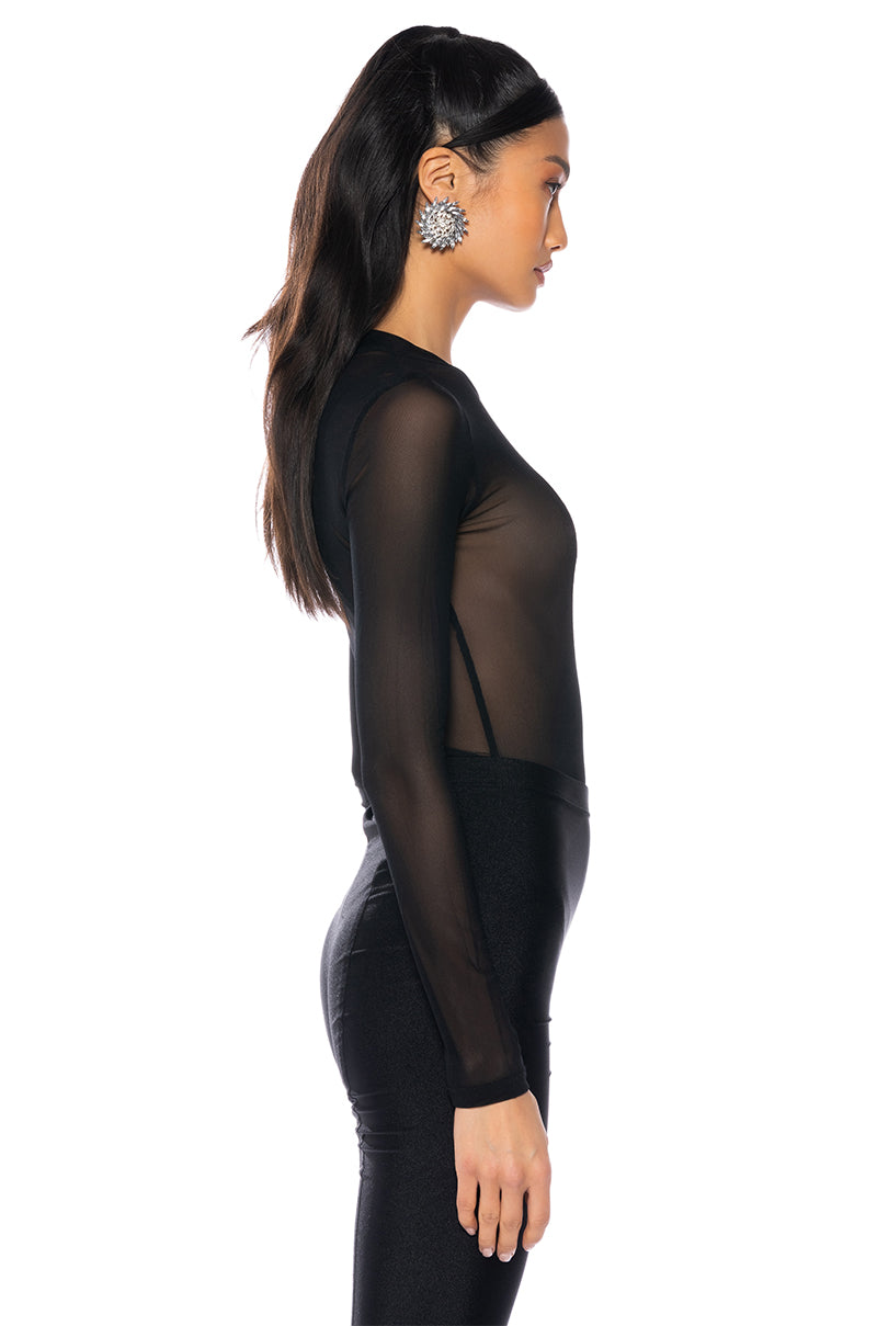 SEXY MESH CASUAL BODYSUIT