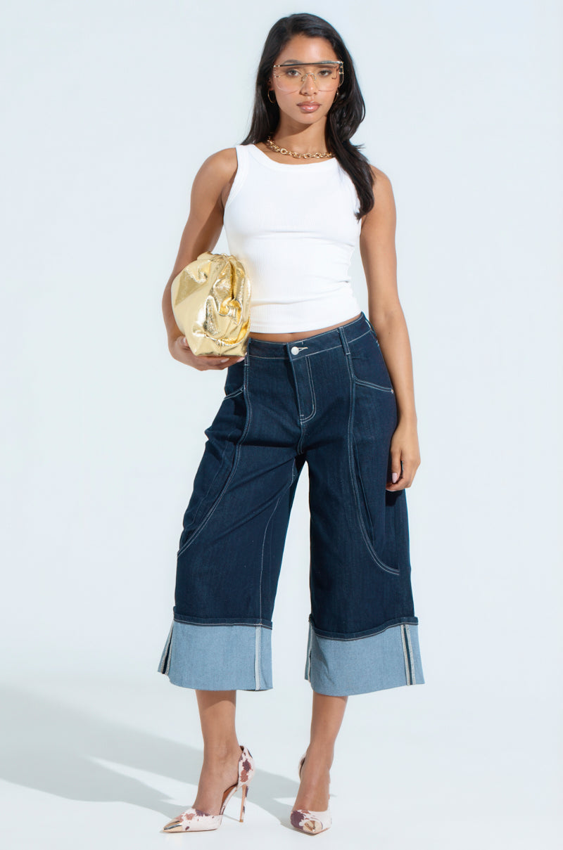 COME WITH ME DENIM BERMUDA SHORT