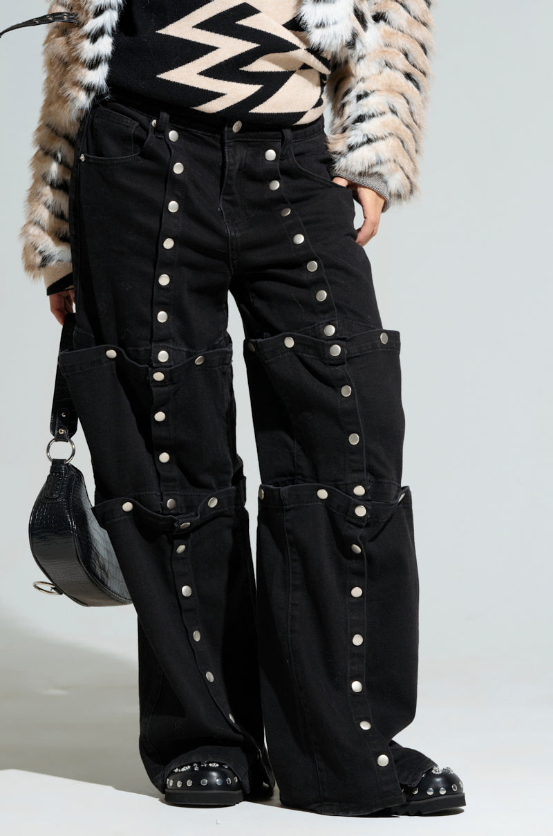 SNAP OUT OF IT DENIM PANT IN BLACK