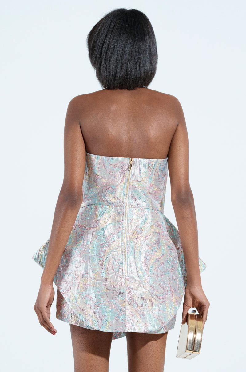 IT GIRL ROMPER IN BROCADE