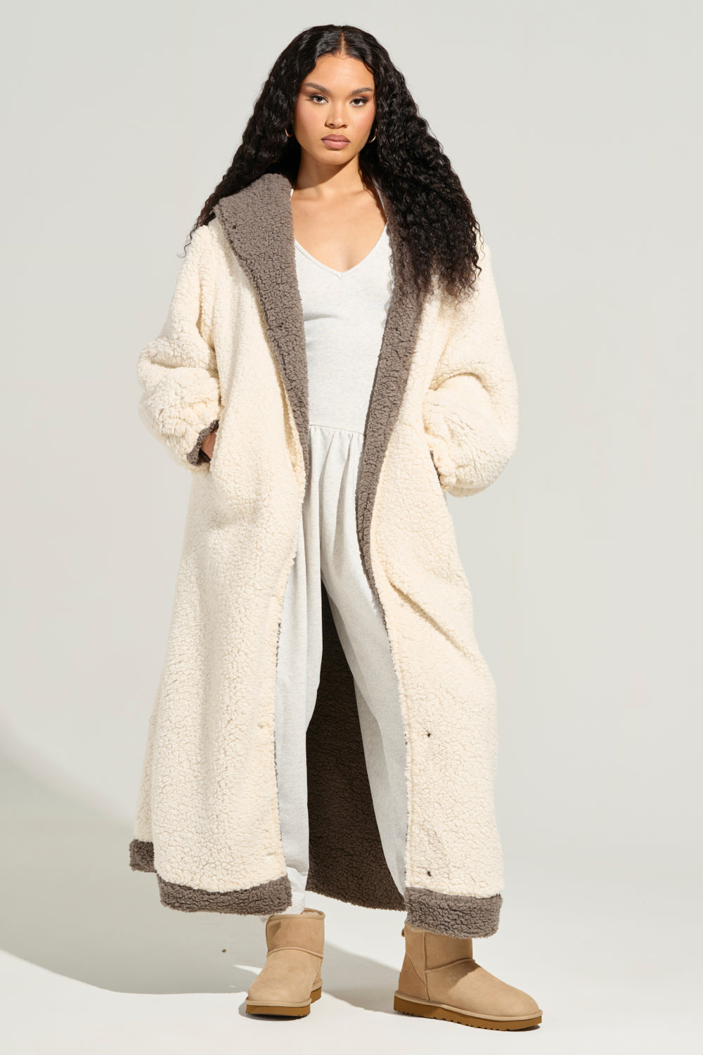 BEAR HUG REVERSIBLE FLEECE TRENCH