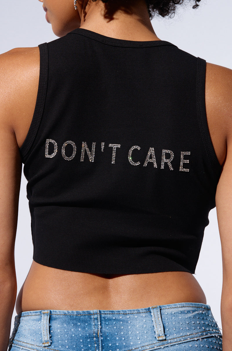 DONT KNOW DONT CARE CROPPED TANK