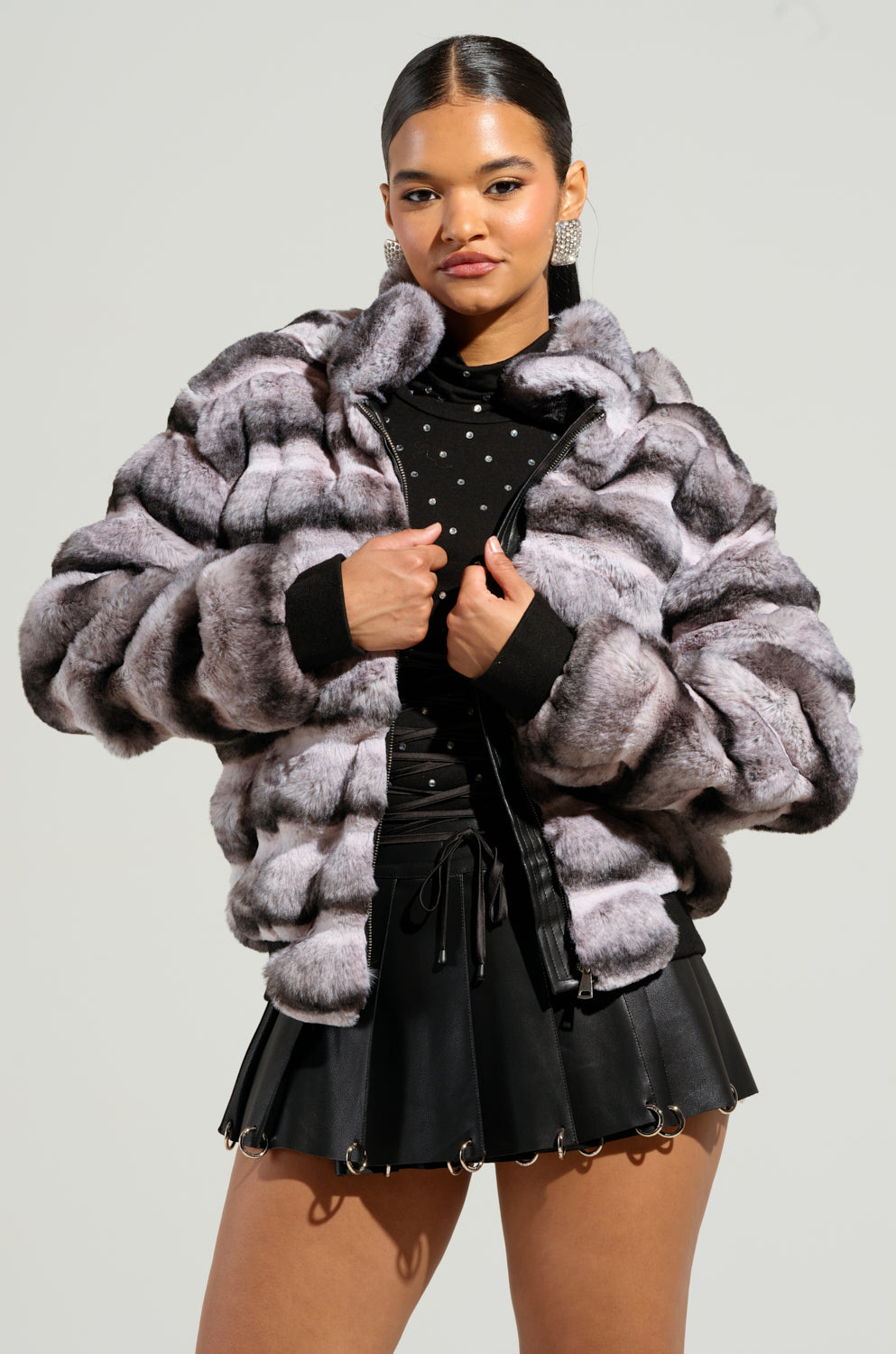 MINA FAUX FUR BOMBER