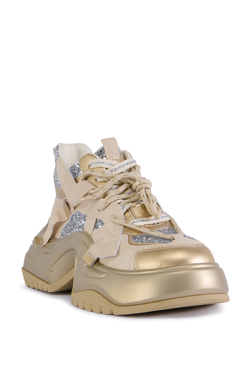 AZALEA WANG KIKO GOLD SNEAKER