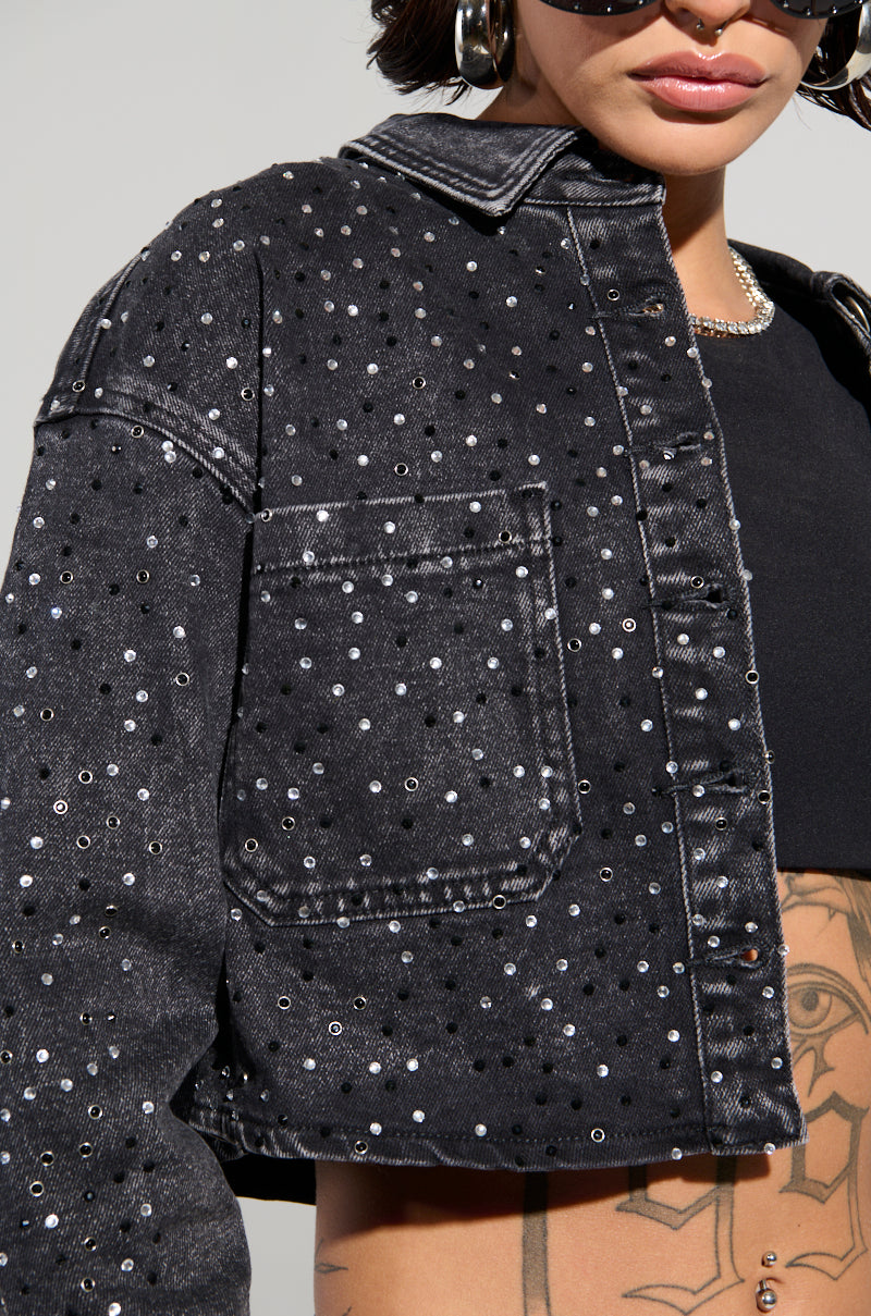 EMMIE EMBELLISHED DENIM JACKET