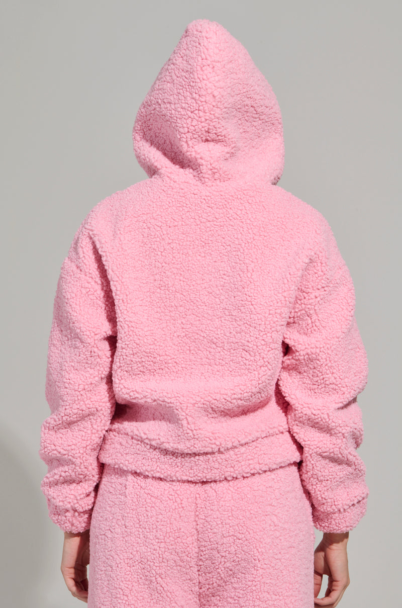 SOUR CANDY SHERPA ZIP UP HOODIE