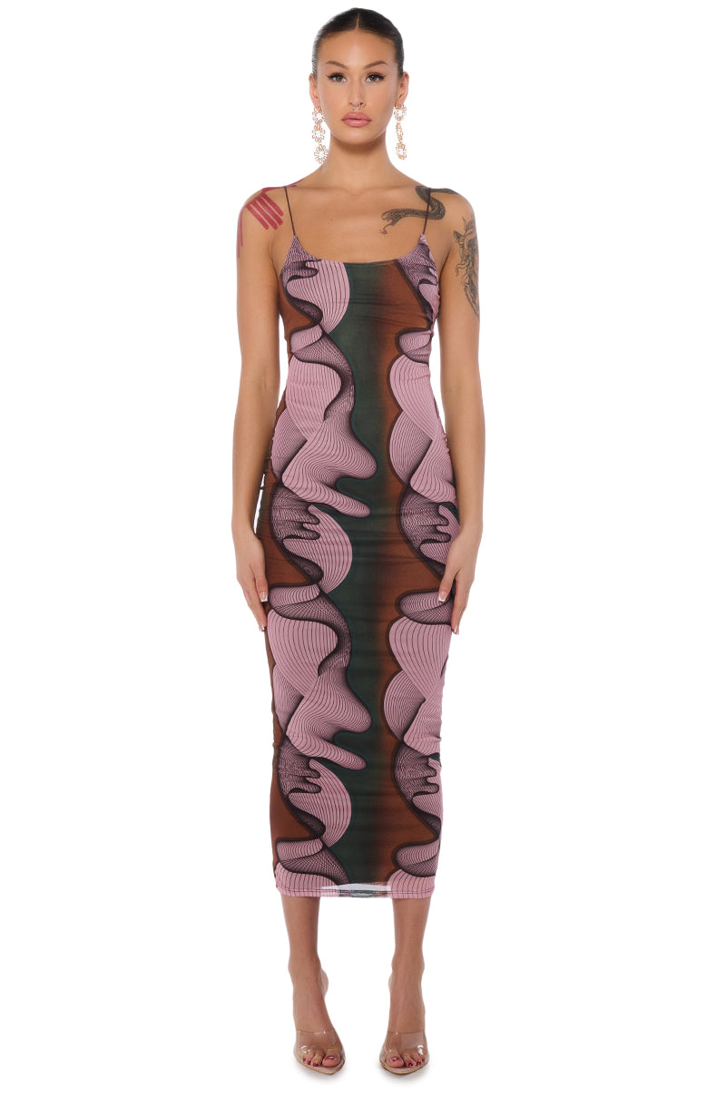 GINA PRINTED MIDI DRESS