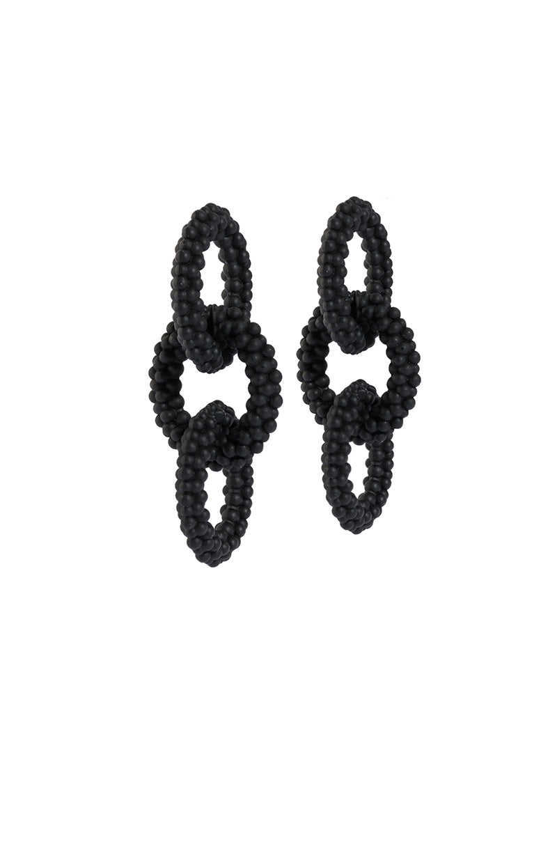 BUMPY RIDE EARRING IN BLACK