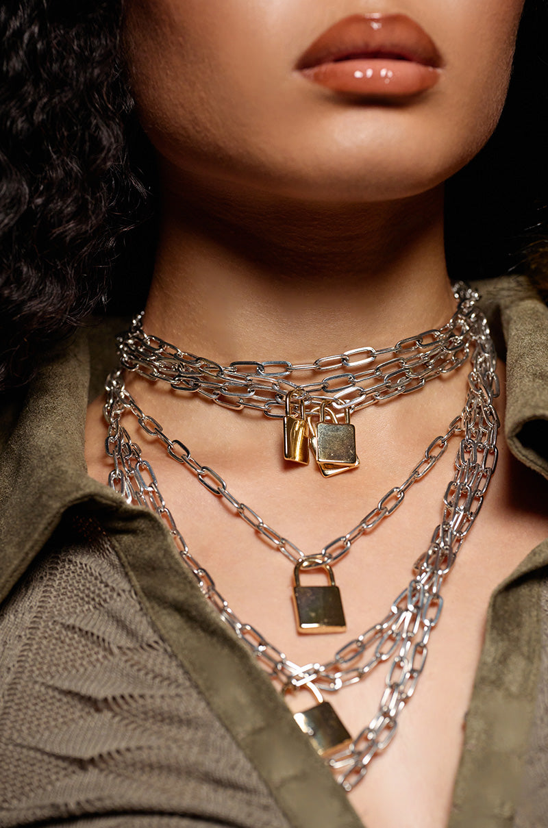 LOCKED IN LAYERED NECKLACE