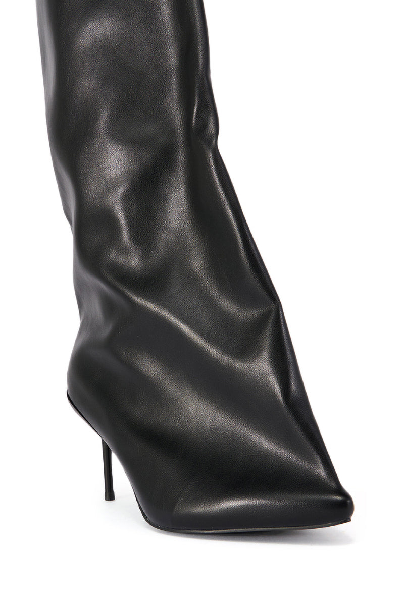 AZALEA WANG COUTURE CRAZY BLACK BOOT