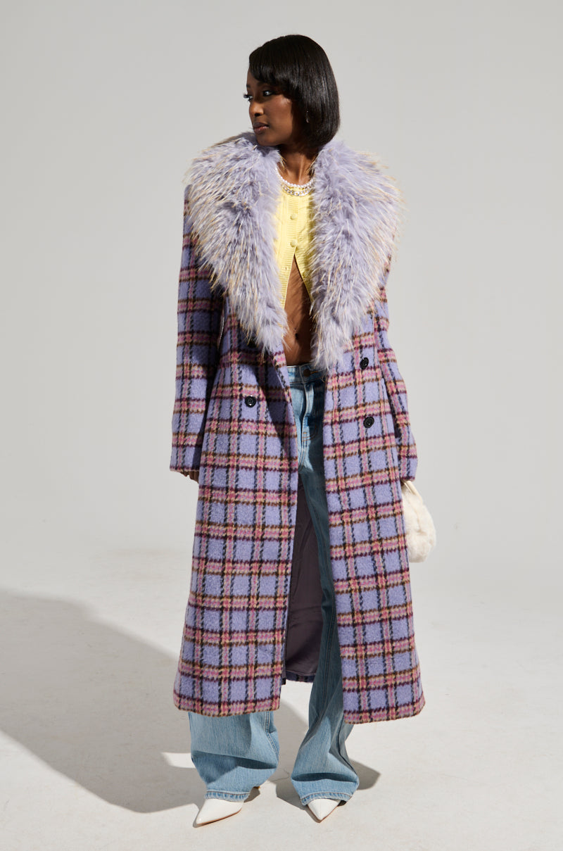 TEA FOR TWO FUR TRIM TRENCH