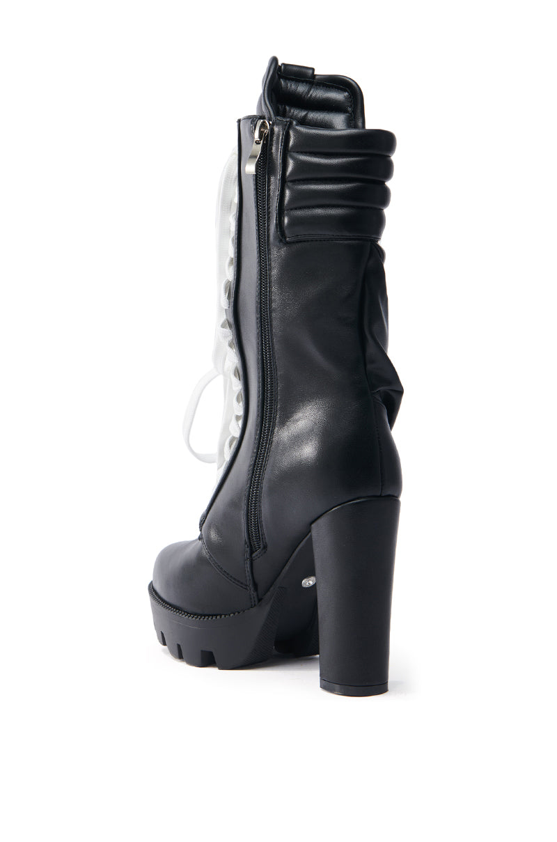 AZALEA WANG BRAIDEN BLACK CHUNKY BOOTIE