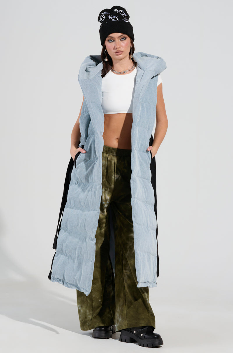 FALLON TEARAWAY VEST IN DENIM