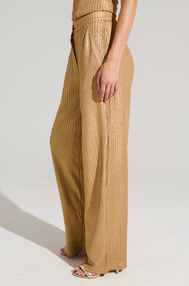 UP ALL NIGHT THINKING TROUSER IN GOLD