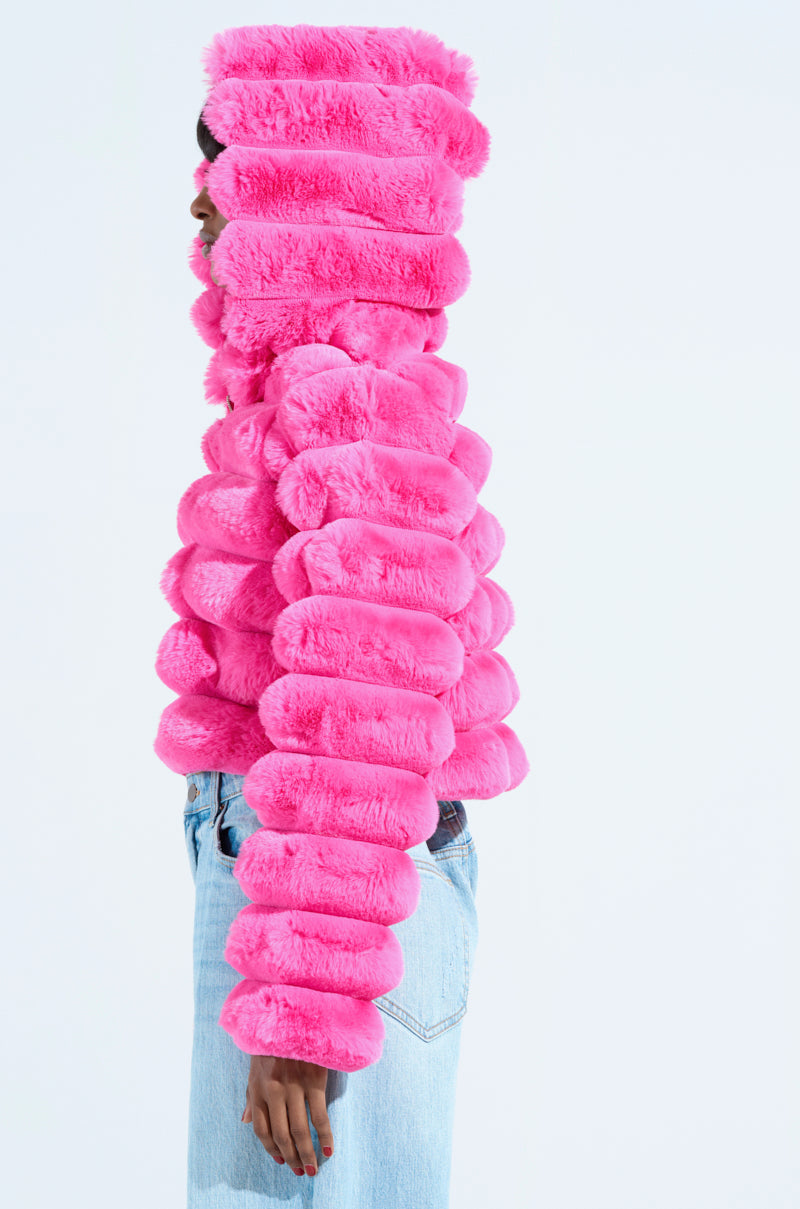 POPCORN FAUX FUR IN PINK