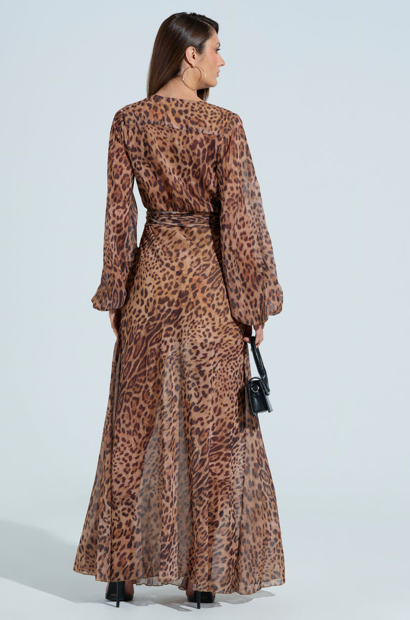 RYAN LEOPARD PRINT MAXI DRESS