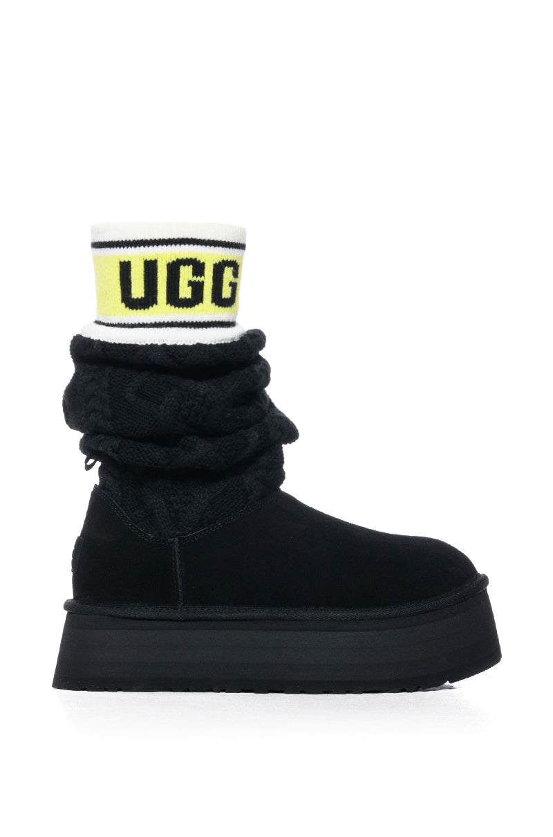 UGG BLACK W CLASSIC SWEATER LETTER