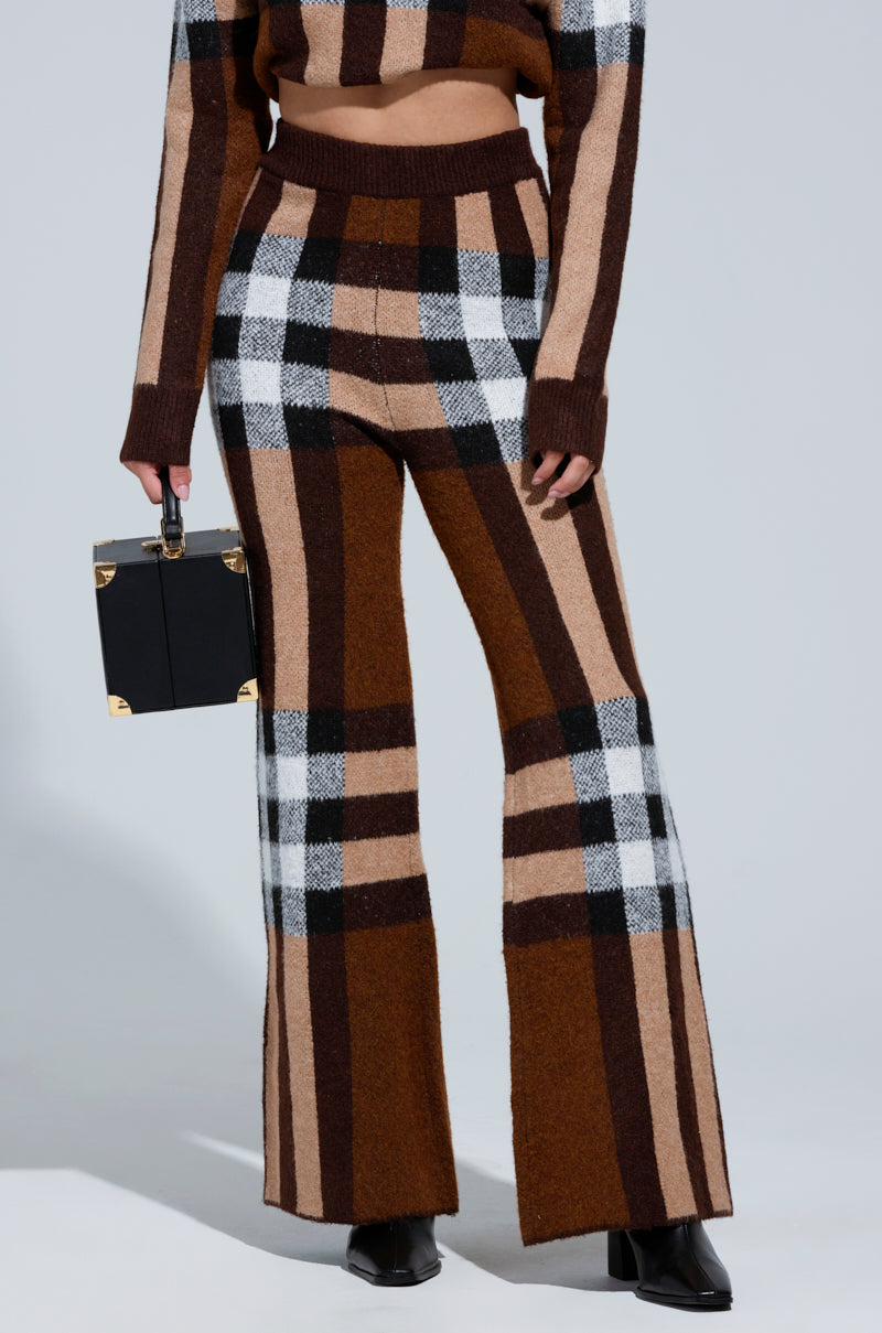 ELISE PLAID KNIT PANT