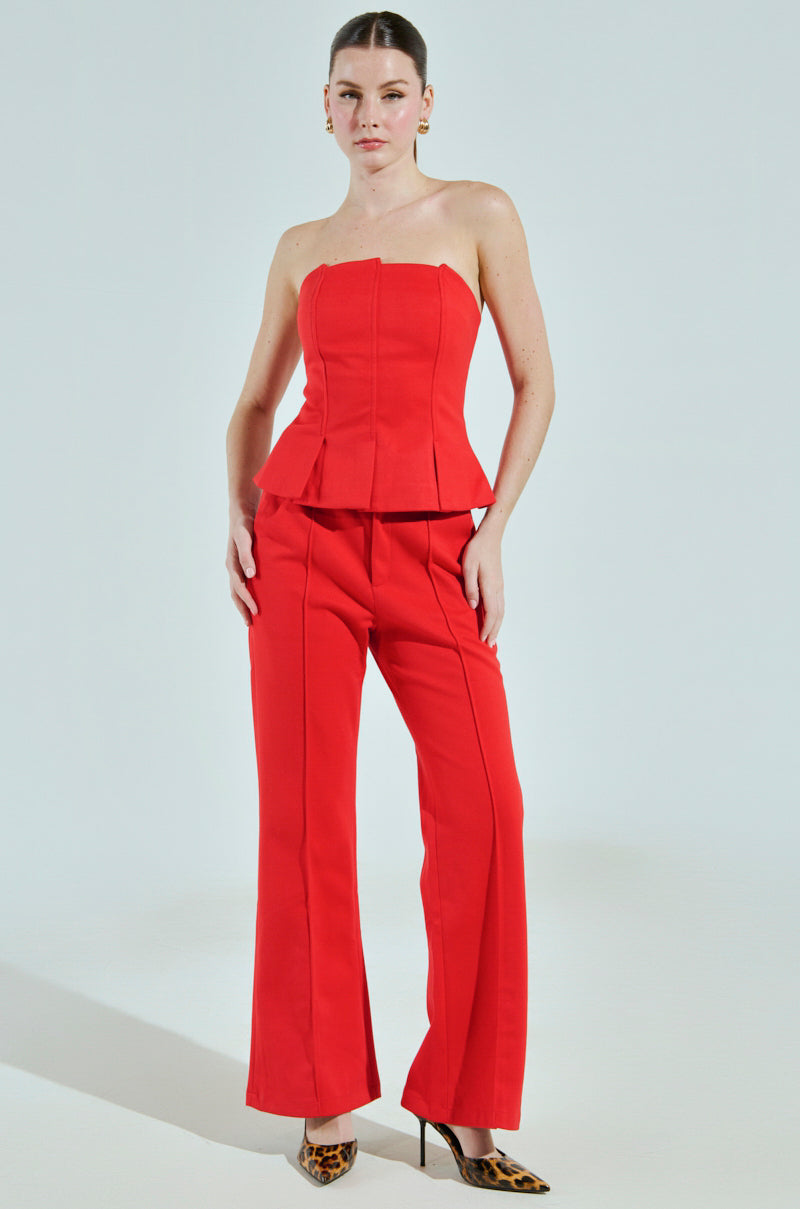 BUSINESS CASUAL TROUSER IN RED