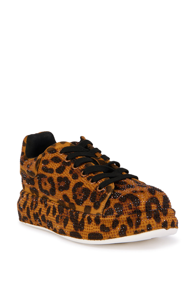 AZALEA WANG KEONI LEOPARD SNEAKER