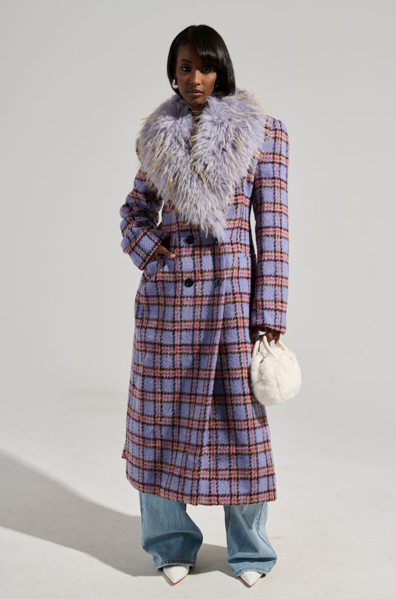 TEA FOR TWO FUR TRIM TRENCH