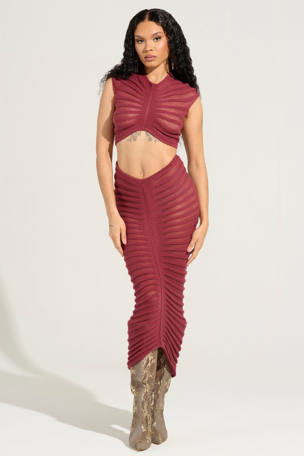 CLEO SEMI SHEER MAXI SKIRT