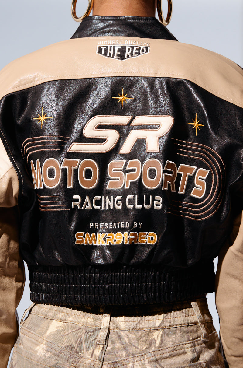 EMBROIDERED RACER BOMBER