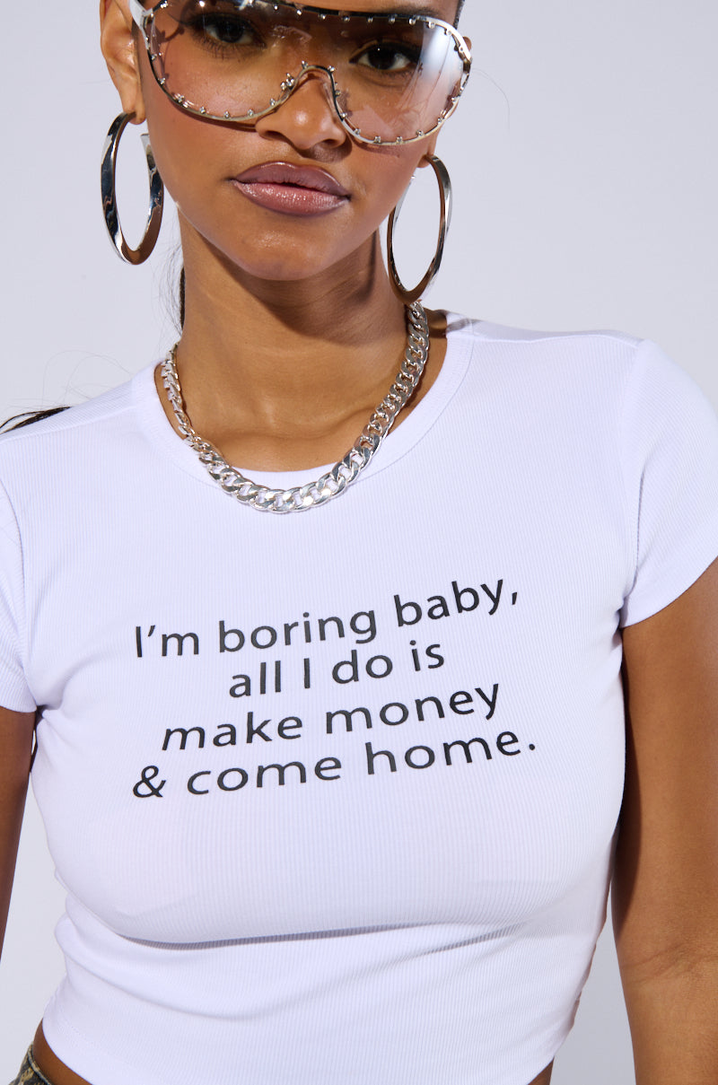 ALL I DO IS MAKE MONEY GRAPHIC BABY TEE