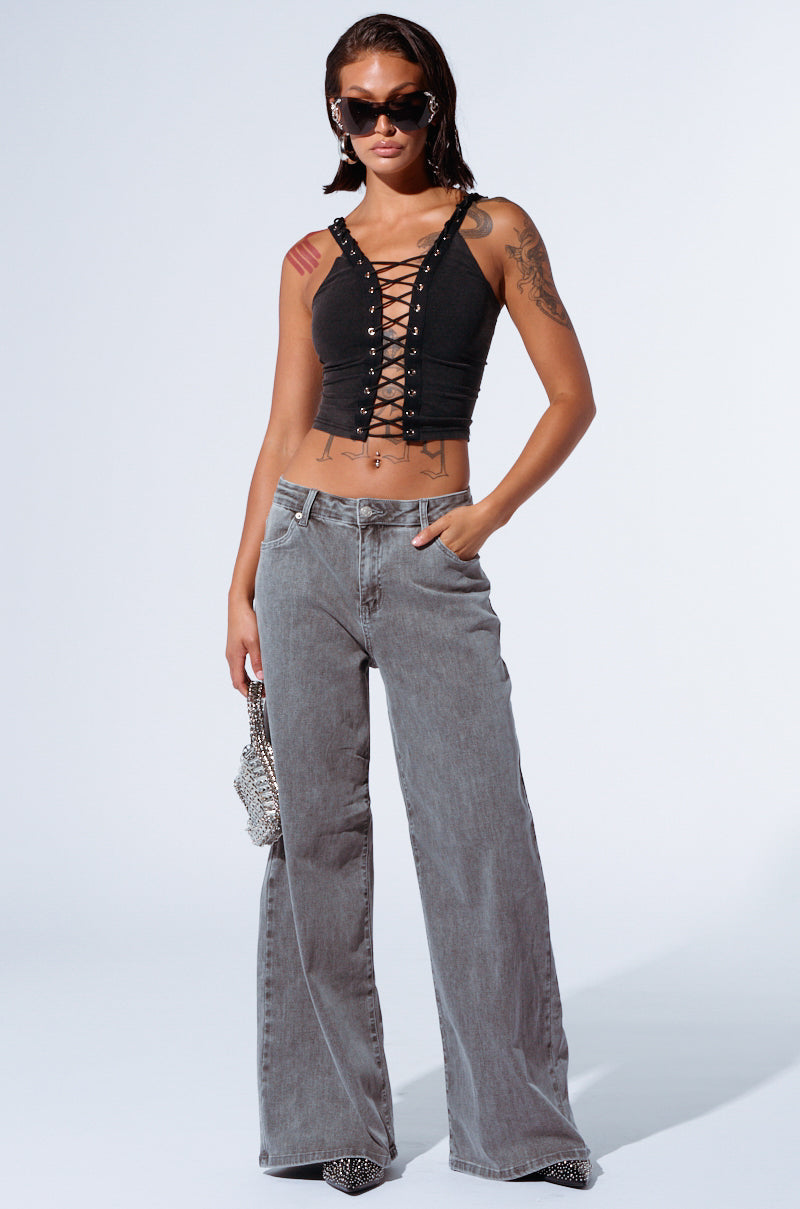 NOTHING BUT LOVE CUTOUT TANK