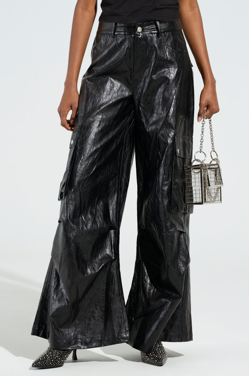 SOPHIE FAUX LEATHER TROUSER