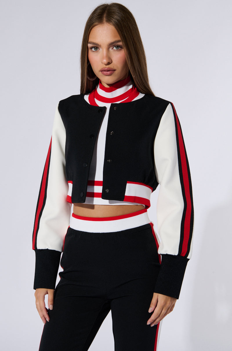 RAYE CROPPED BOMBER