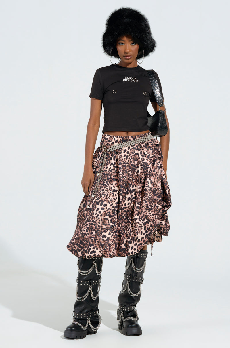 FREE AS CAN BE SKIRT IN CHEETAH