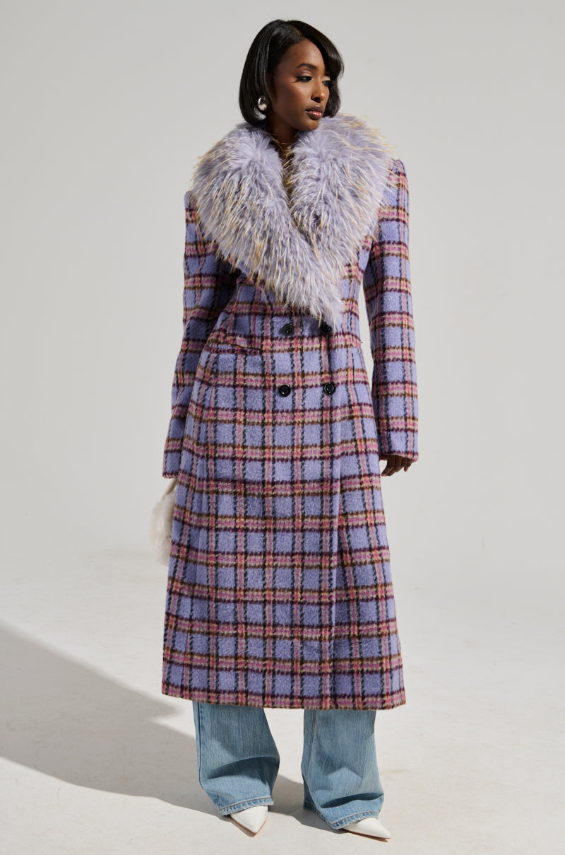 TEA FOR TWO FUR TRIM TRENCH