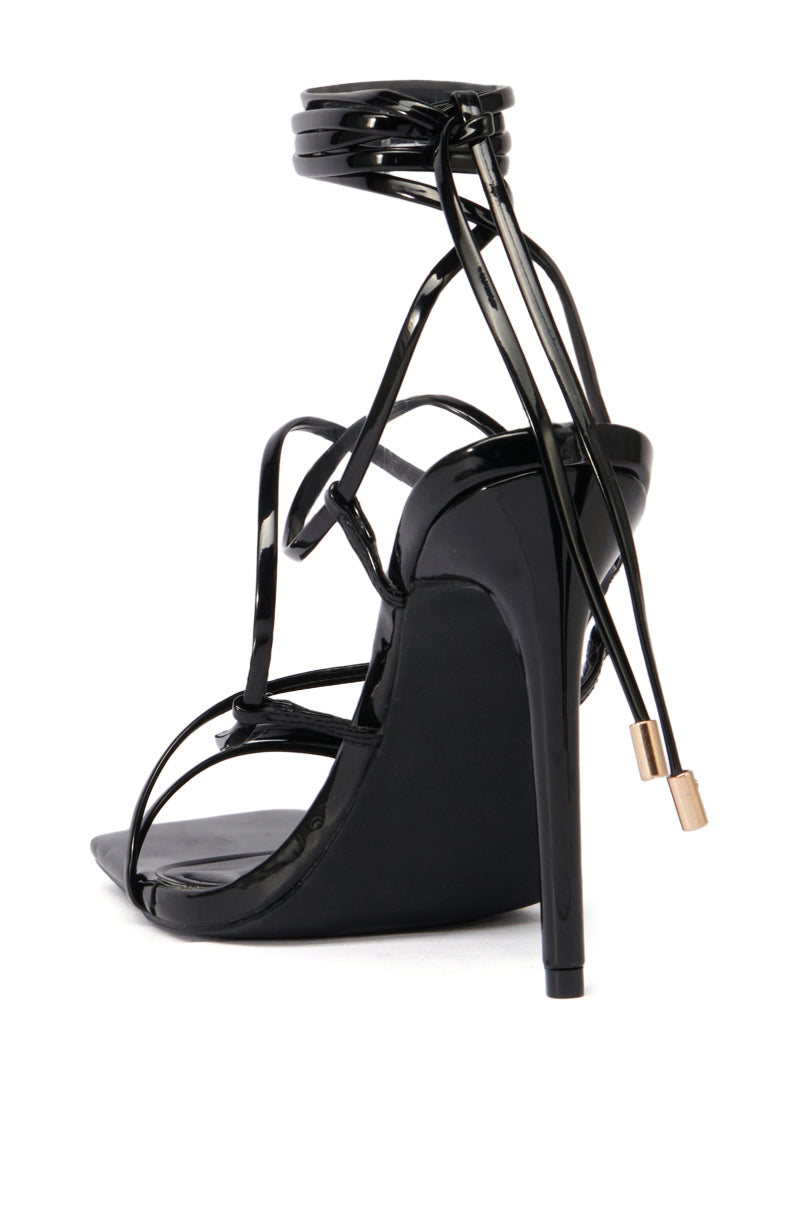 AZALEA WANG LAURA BLACK STILETTO SANDAL