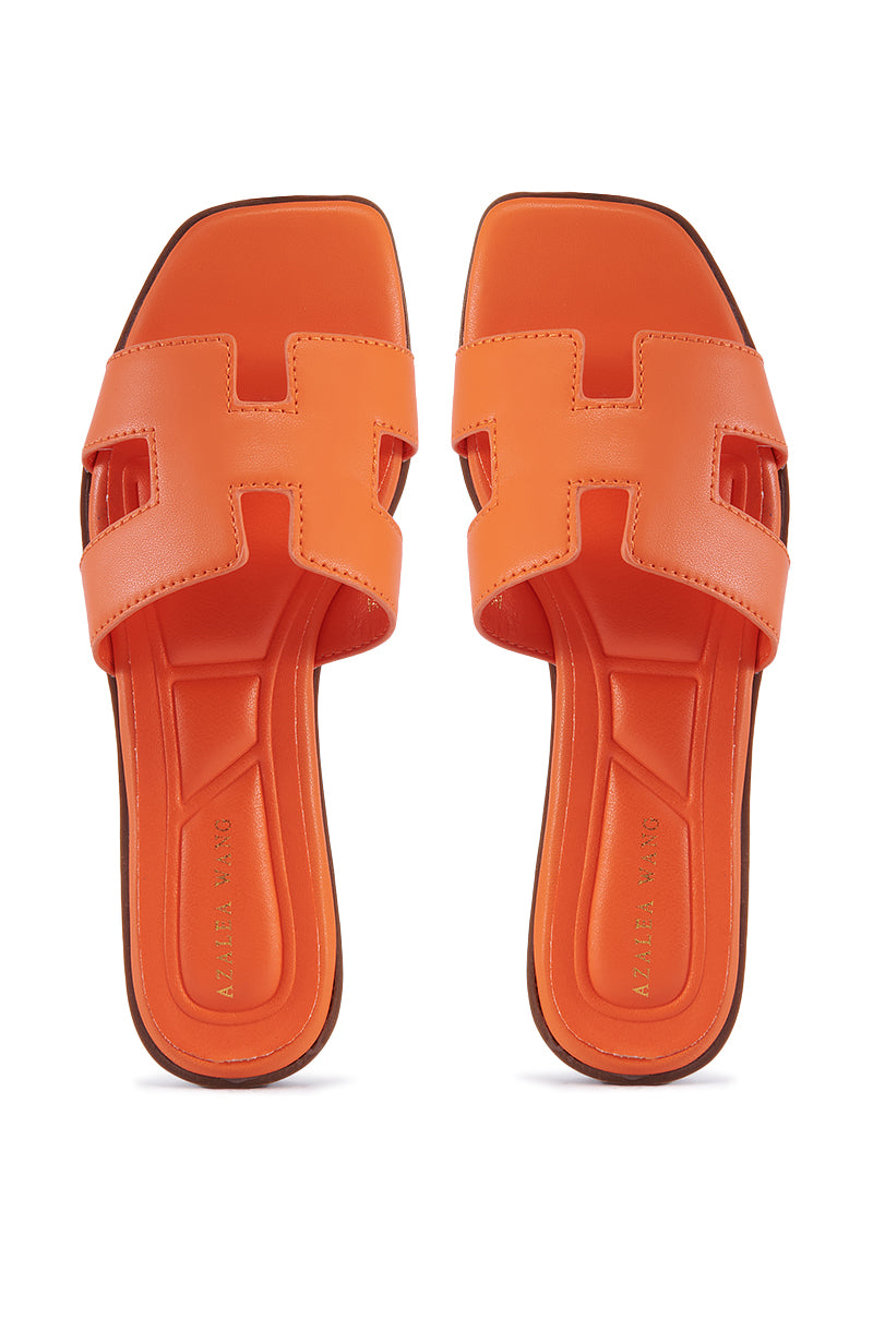 AKIRA HOWDY ORANGE SLIP ON SANDAL