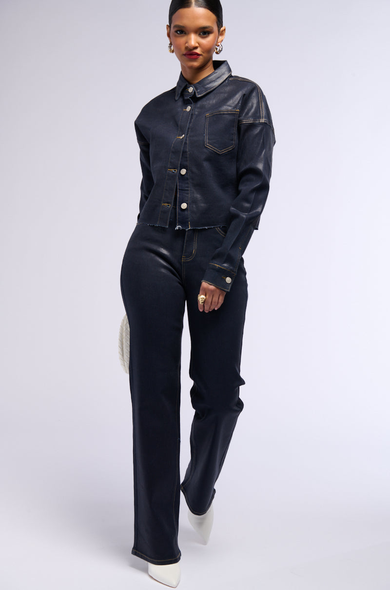 AFTER DARK DENIM WIDE LEG PANT