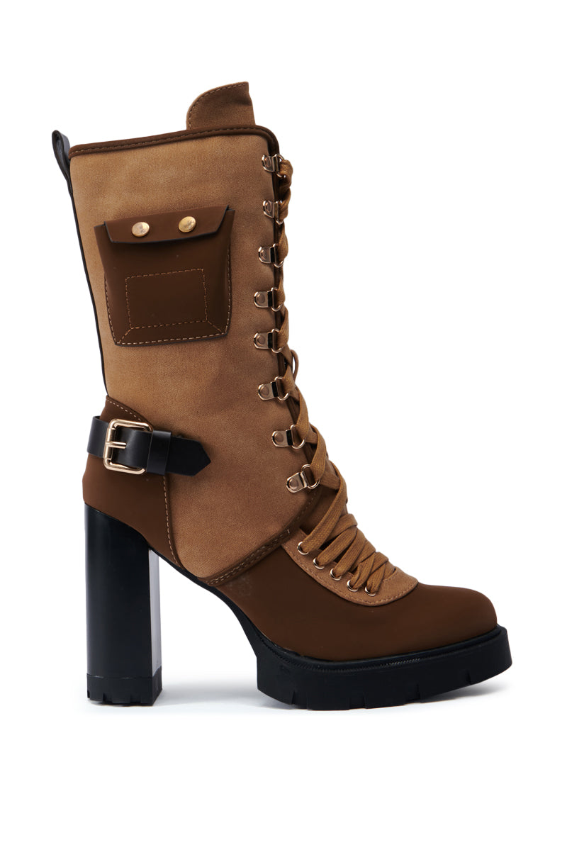 AZALEA WANG CALIBRI BROWN BOOTIE