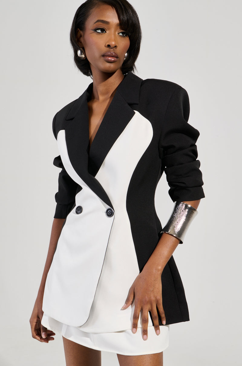 COME THIS WAY COLORBLOCK BLAZER