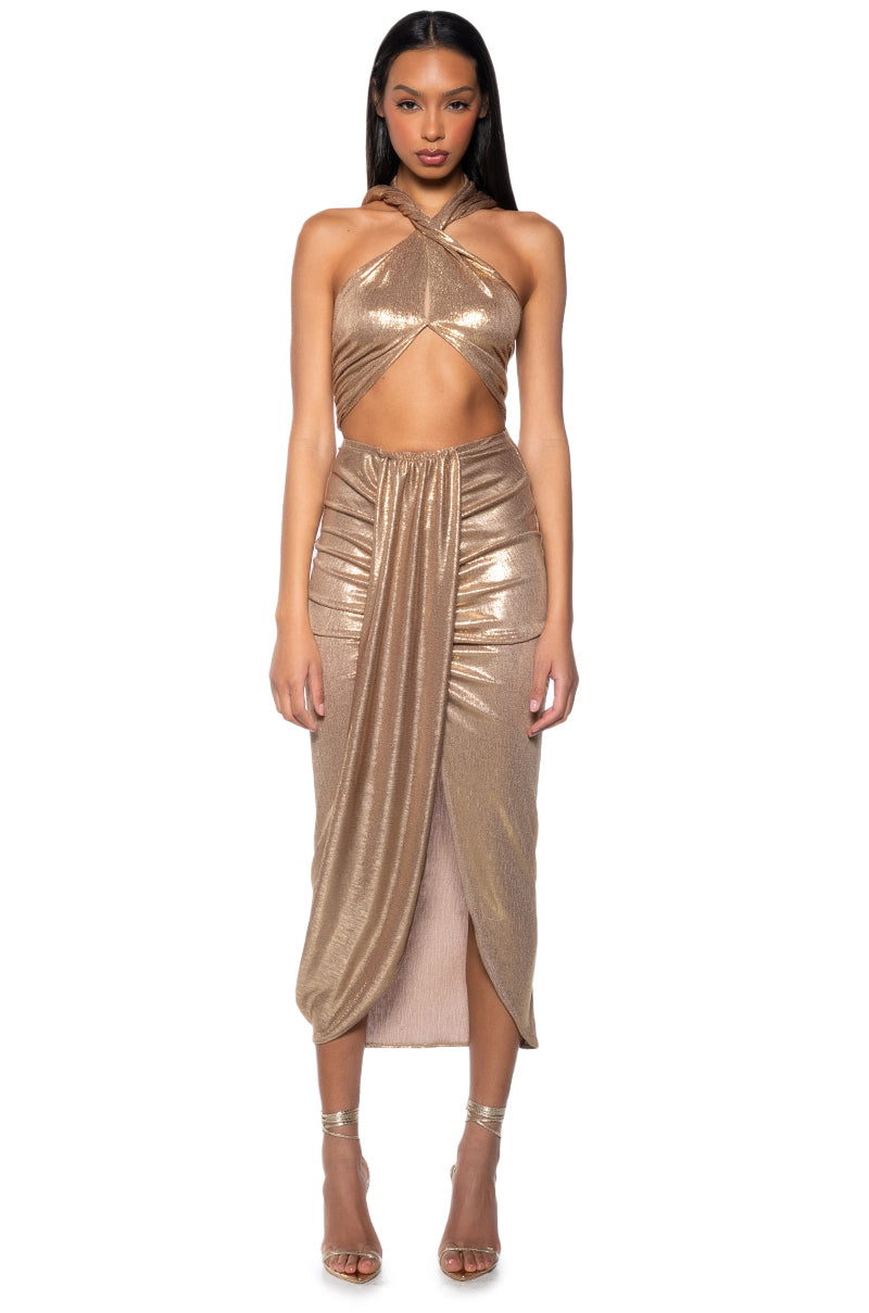 COME THROUGH MIDI SKIRT