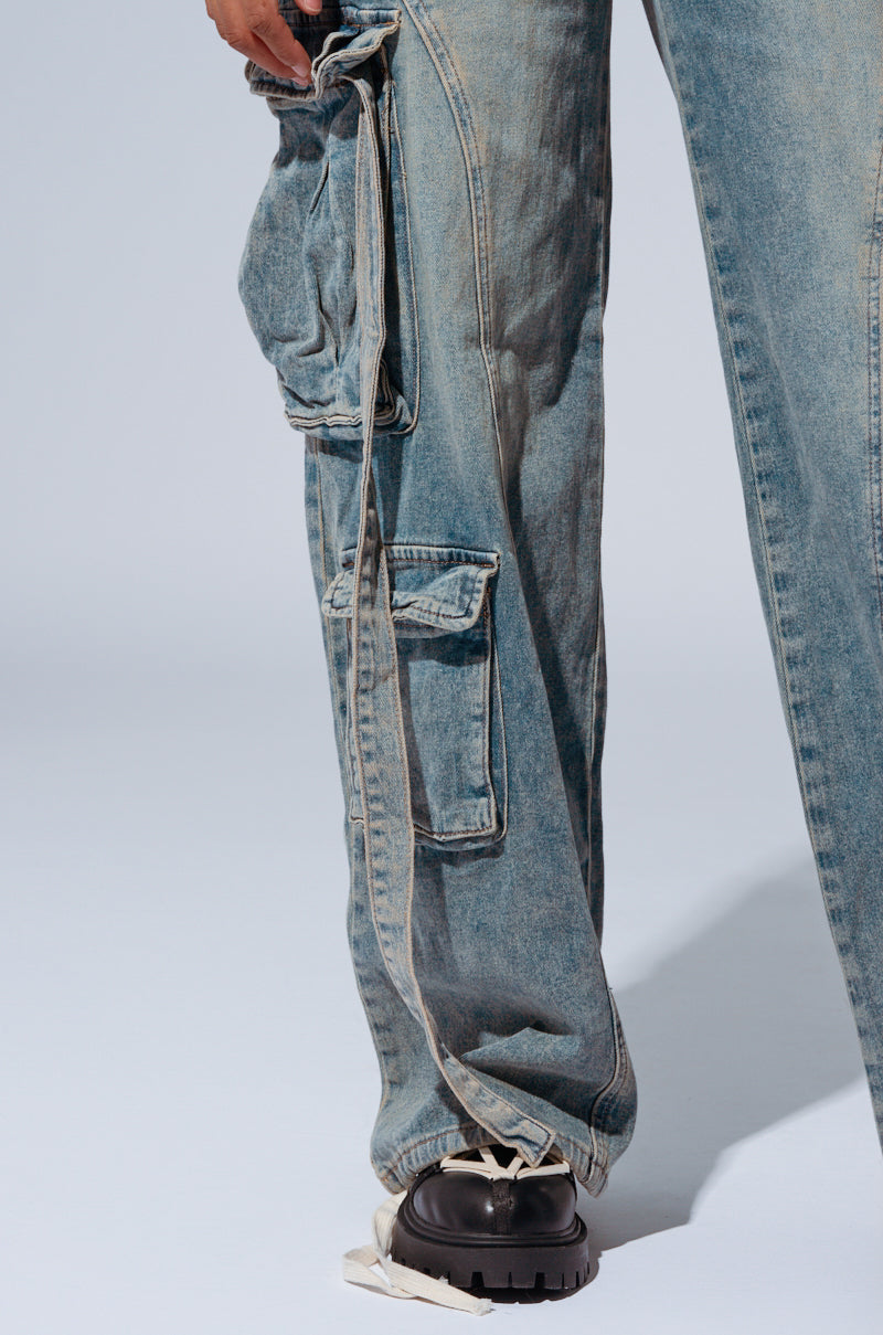 THINK ABOUT IT DENIM CARGO PANT