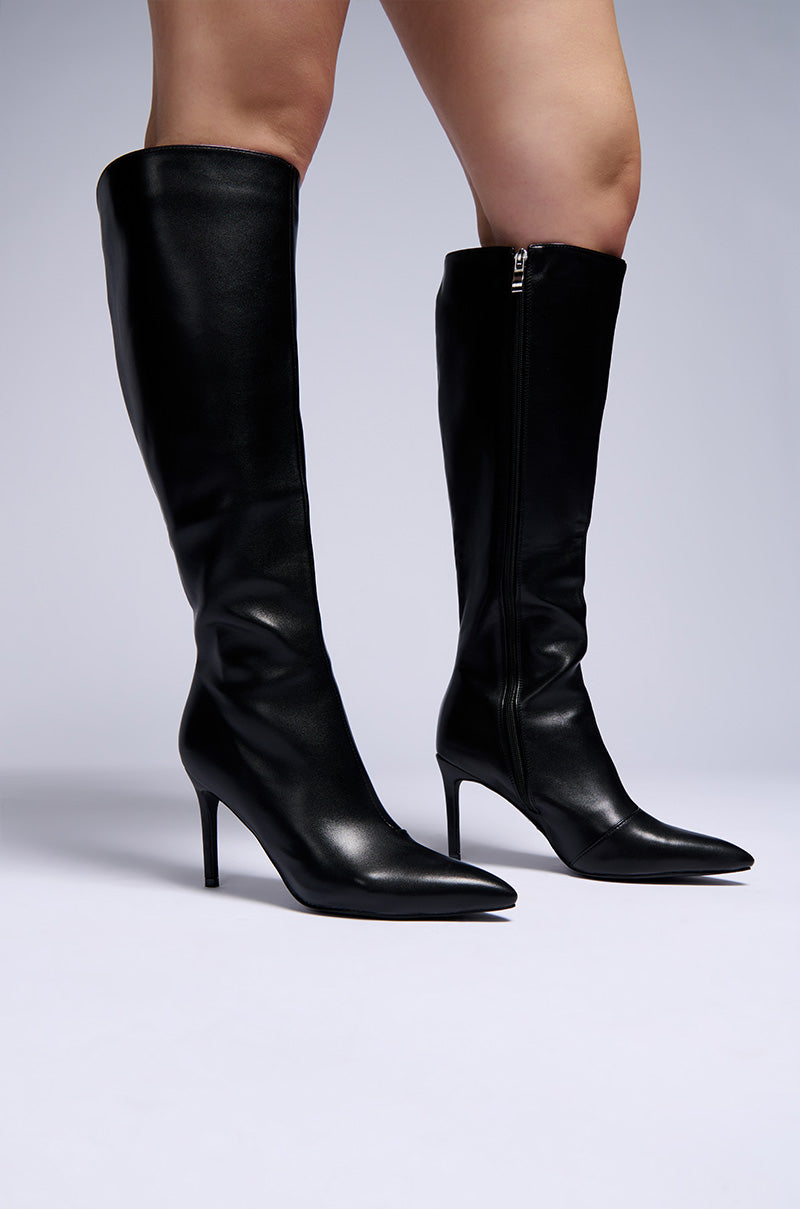 AZALEA WANG ROSELYNN BLACK STILETTO BOOT