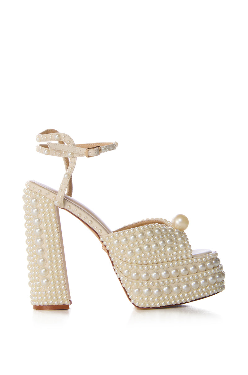 AZALEA WANG BRISSA PEARL PLATFORM SANDAL