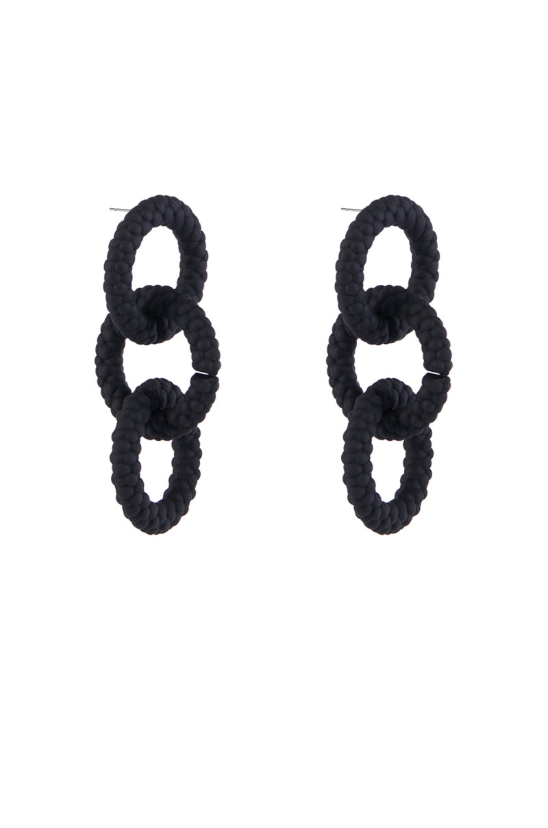 BUMPY RIDE EARRING IN BLACK